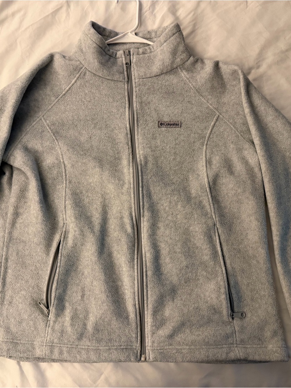 Columbia Women's Heather Gray Full-Zip Fleece Jacket